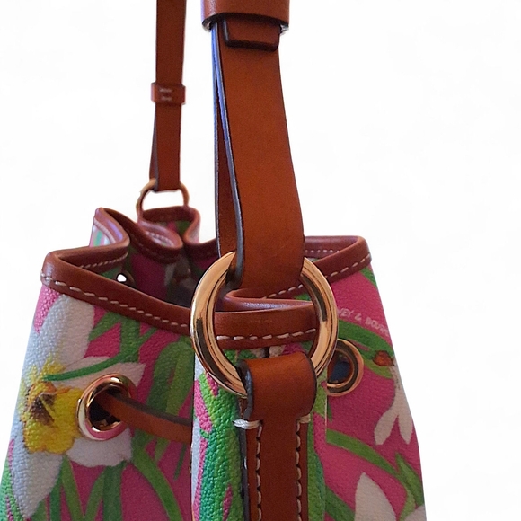 Dooney & Bourke Daffodil Floral Drawstring Bucket Bag - Picture 3 of 15